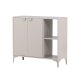 VENTURE DESIGN Piring sknk, m. 2 lger og 2 hylder - beige stl