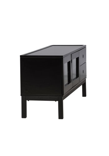 VENTURE DESIGN Alcoa sknk, m. 2 lger og 2 skuffer - sort MDF