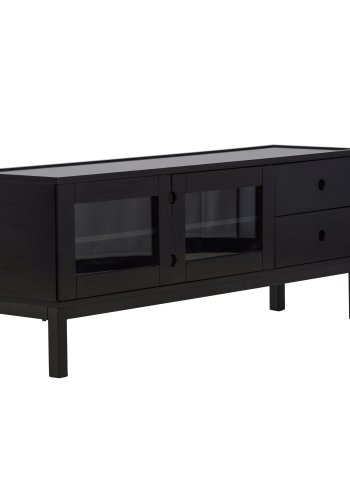 VENTURE DESIGN Alcoa sknk, m. 2 lger og 2 skuffer - sort MDF