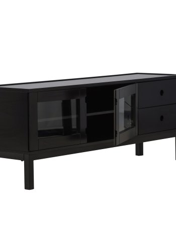 VENTURE DESIGN Alcoa sknk, m. 2 lger og 2 skuffer - sort MDF