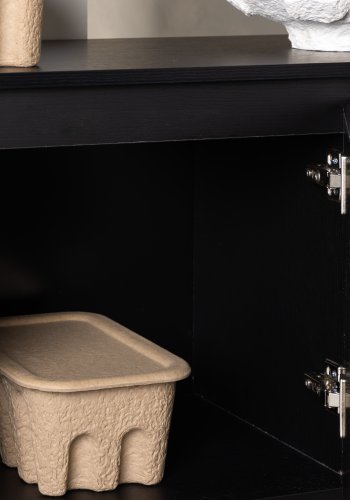 VENTURE DESIGN Corpus sknk, m. 2 lger og 2 skuffer - sort MDF