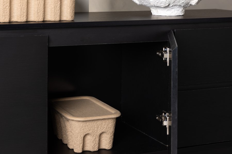 VENTURE DESIGN Corpus sknk, m. 2 lger og 2 skuffer - sort MDF