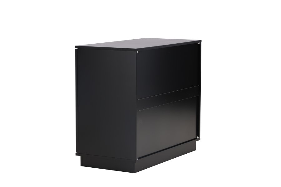 VENTURE DESIGN Lenox sknk, m. 2 lger og 2 hylder - sort MDF