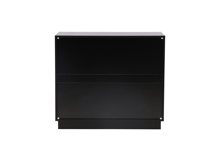 VENTURE DESIGN Lenox sknk, m. 2 lger og 2 hylder - sort MDF