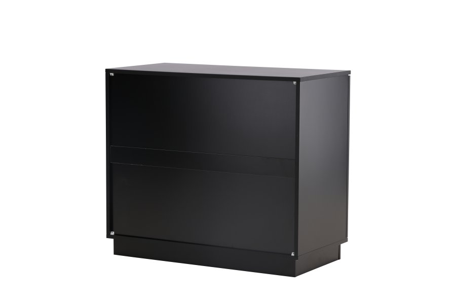 VENTURE DESIGN Lenox sknk, m. 2 lger og 2 hylder - sort MDF
