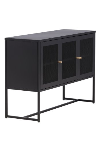 VENTURE DESIGN Malla sknk, m. 3 lger og 2 hylder - sort stl