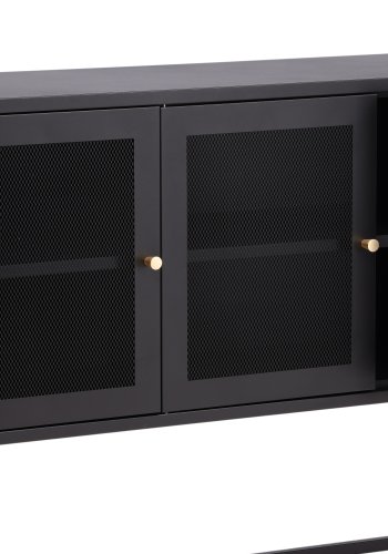 VENTURE DESIGN Malla sknk, m. 3 lger og 2 hylder - sort stl