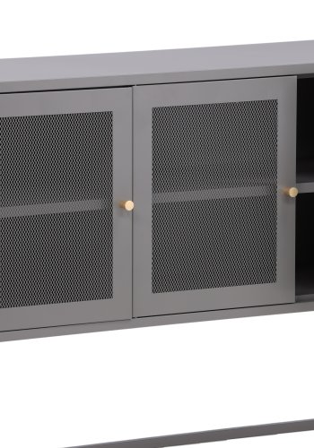 VENTURE DESIGN Malla sknk, m. 3 lger og 2 hylder - gr stl