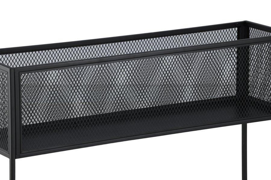 VENTURE DESIGN Netz sidebord, rektangulr - sort stl (110x30)
