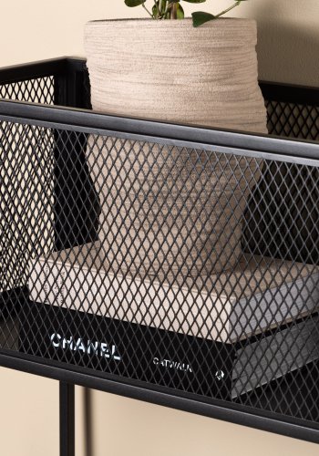 VENTURE DESIGN Netz sidebord, rektangulr - sort stl (110x30)