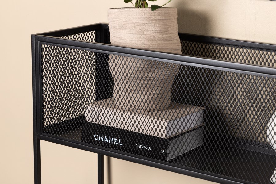 VENTURE DESIGN Netz sidebord, rektangulr - sort stl (110x30)