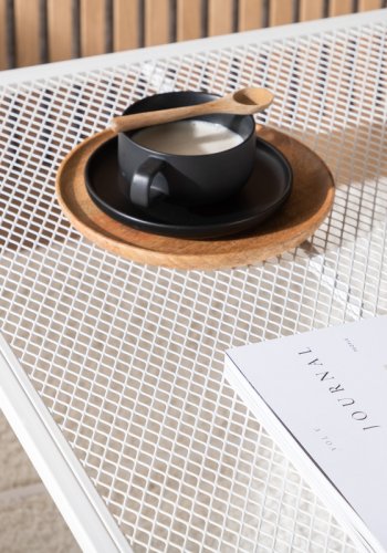 VENTURE DESIGN Netz sofabord, kvadratisk - hvid stl (80x80)
