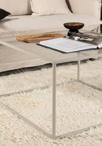 VENTURE DESIGN Netz sofabord, kvadratisk - beige stl (80x80)