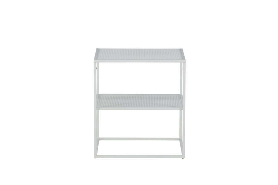 VENTURE DESIGN Netz sidebord, kvadratisk, m. 1 hylde - hvid stl (55x55)