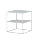 VENTURE DESIGN Netz sidebord, kvadratisk, m. 1 hylde - hvid stl (55x55)
