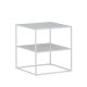 VENTURE DESIGN Netz sidebord, kvadratisk, m. 1 hylde - hvid stl (55x55)
