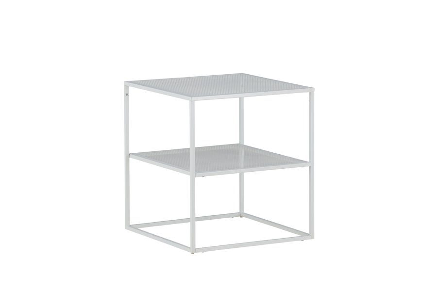 VENTURE DESIGN Netz sidebord, kvadratisk, m. 1 hylde - hvid stl (55x55)