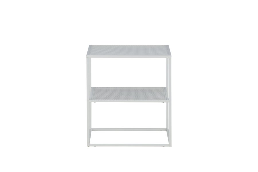 VENTURE DESIGN Netz sidebord, kvadratisk, m. 1 hylde - hvid stl (55x55)