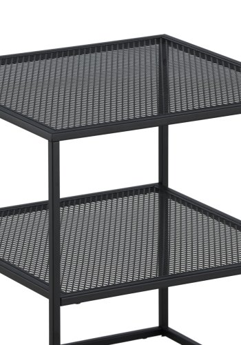 VENTURE DESIGN Netz sidebord, kvadratisk, m. 1 hylde - sort stl (55x55)
