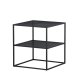 VENTURE DESIGN Netz sidebord, kvadratisk, m. 1 hylde - sort stl (55x55)