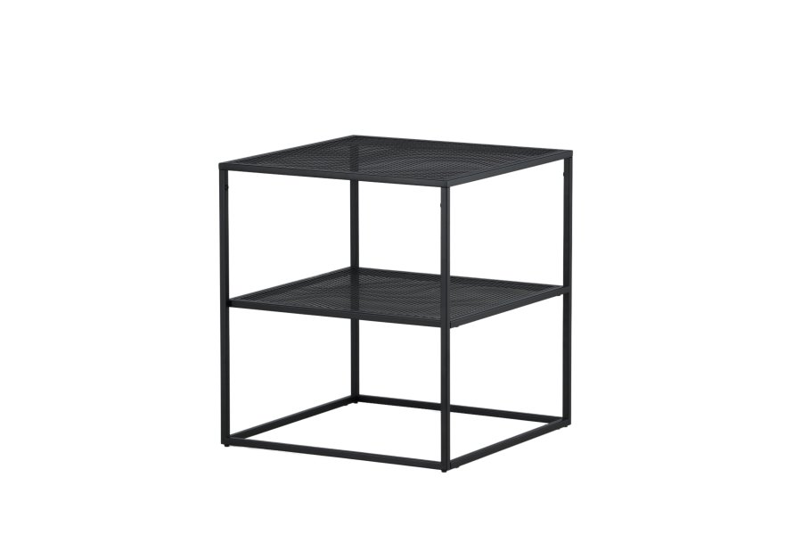 VENTURE DESIGN Netz sidebord, kvadratisk, m. 1 hylde - sort stl (55x55)