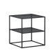 VENTURE DESIGN Netz sidebord, kvadratisk, m. 1 hylde - sort stl (55x55)