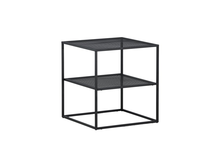 VENTURE DESIGN Netz sidebord, kvadratisk, m. 1 hylde - sort stl (55x55)