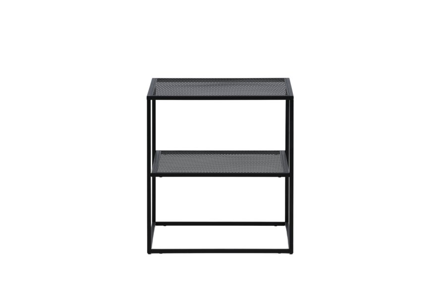 VENTURE DESIGN Netz sidebord, kvadratisk, m. 1 hylde - sort stl (55x55)