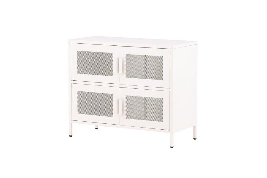 VENTURE DESIGN Nett skab, m. 4 lger og 2 hylder - hvid stl