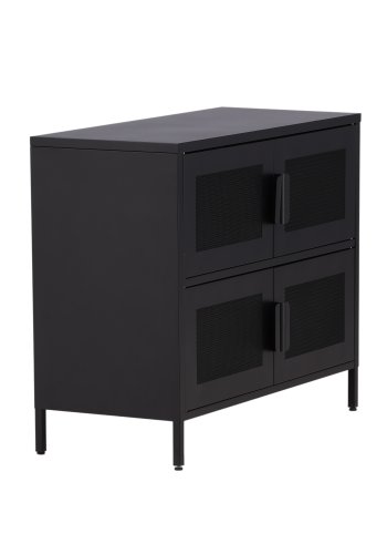 VENTURE DESIGN Nett skab, m. 4 lger og 2 hylder - sort stl