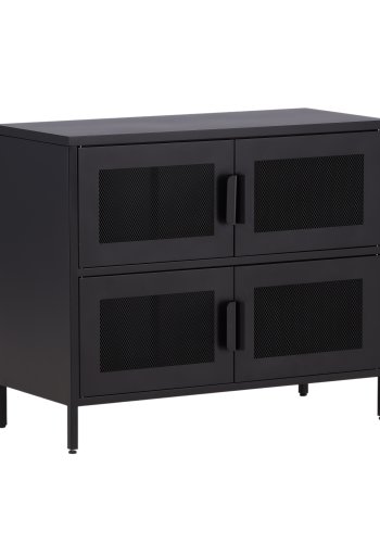 VENTURE DESIGN Nett skab, m. 4 lger og 2 hylder - sort stl