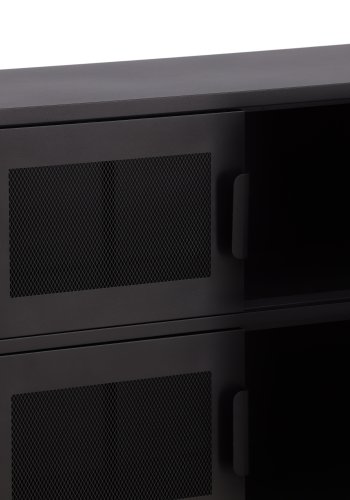 VENTURE DESIGN Nett skab, m. 4 lger og 2 hylder - sort stl