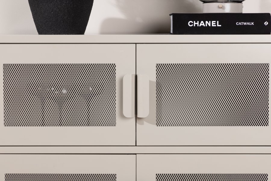 VENTURE DESIGN Nett skab, m. 4 lger og 2 hylder - beige stl