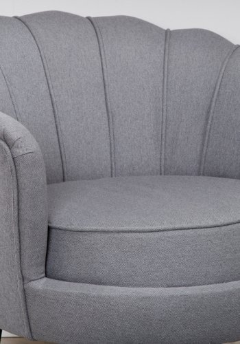 VENTURE DESIGN Calais lnestol - gr polyester og sort stl