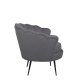VENTURE DESIGN Calais lnestol - gr polyester og sort stl