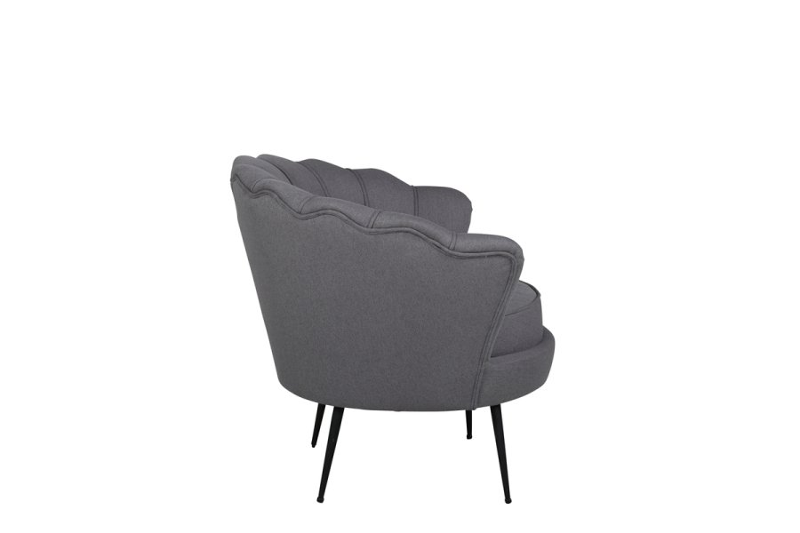 VENTURE DESIGN Calais lnestol - gr polyester og sort stl
