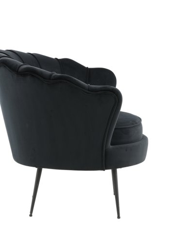 VENTURE DESIGN Calais lnestol - sort fljl og sort stl