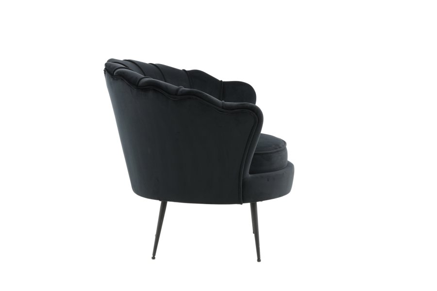 VENTURE DESIGN Calais lnestol - sort fljl og sort stl