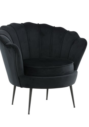 VENTURE DESIGN Calais lnestol - sort fljl og sort stl