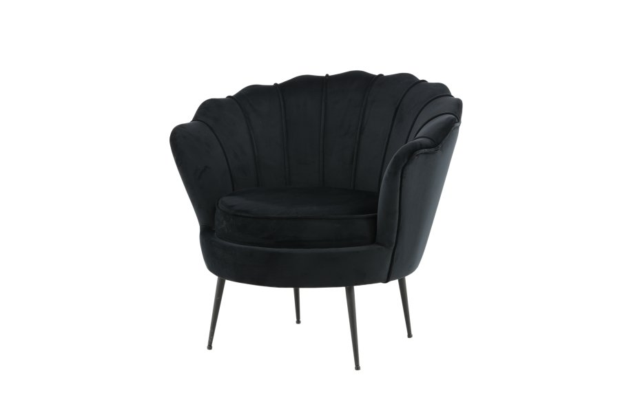 VENTURE DESIGN Calais lnestol - sort fljl og sort stl