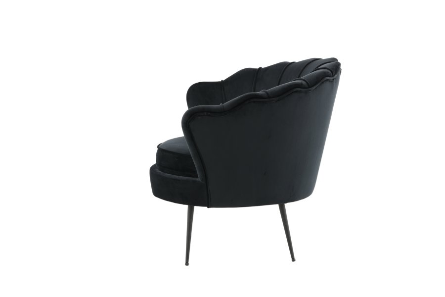 VENTURE DESIGN Calais lnestol - sort fljl og sort stl