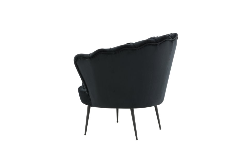 VENTURE DESIGN Calais lnestol - sort fljl og sort stl