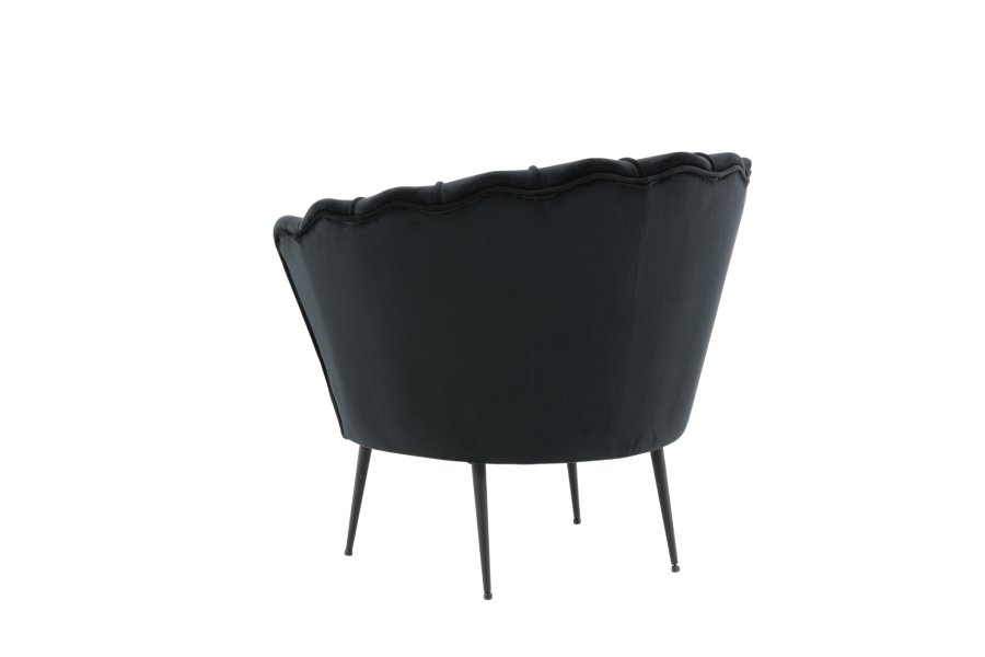 VENTURE DESIGN Calais lnestol - sort fljl og sort stl