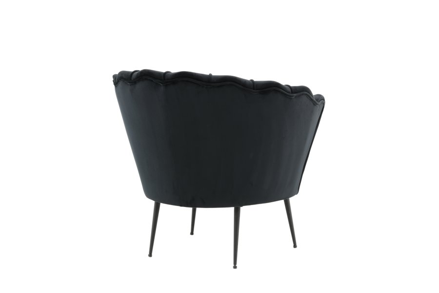 VENTURE DESIGN Calais lnestol - sort fljl og sort stl