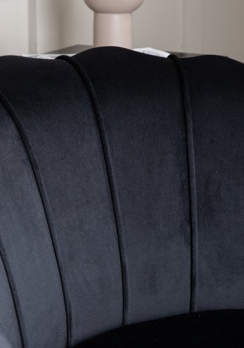 VENTURE DESIGN Calais lnestol - sort fljl og sort stl