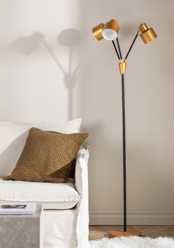 VENTURE DESIGN Vifta gulvlampe - messing og sort stl