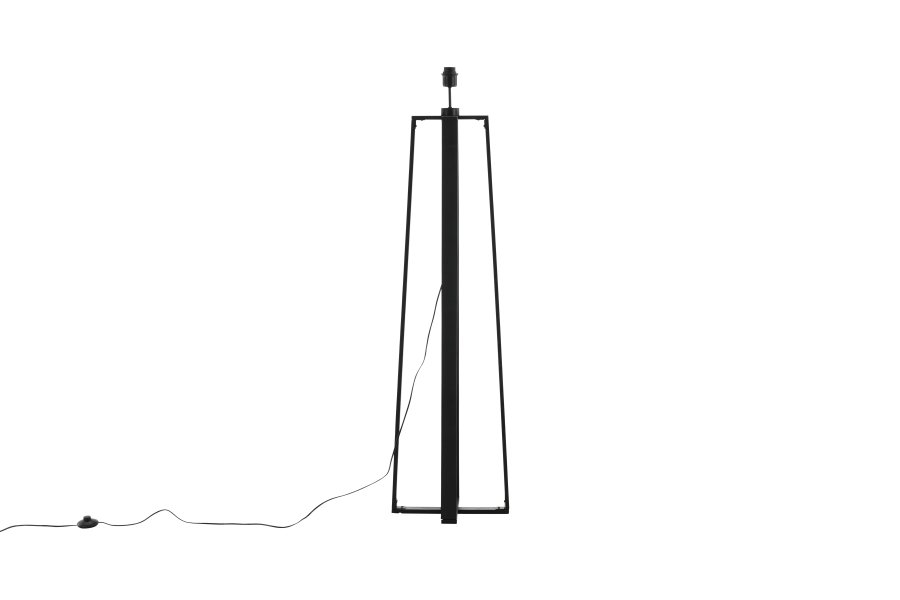 VENTURE DESIGN Avspark gulvlampe - hvid glas og sort stl