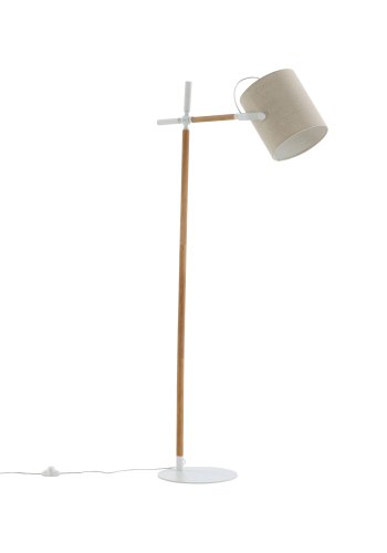 VENTURE DESIGN Dennis gulvlampe - beige hr og hvid/natur stl
