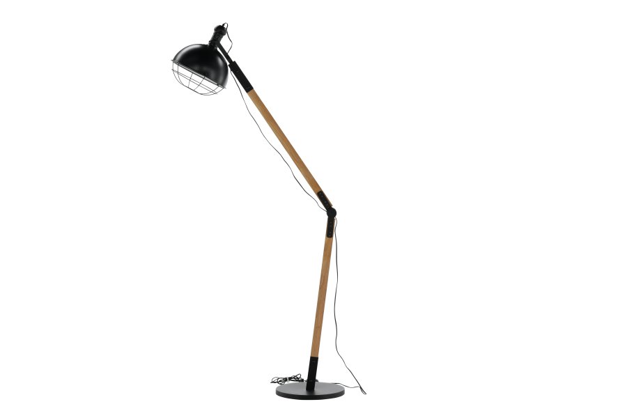 VENTURE DESIGN Kick gulvlampe - natur og sort stl