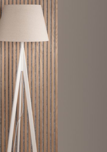 VENTURE DESIGN Kona gulvlampe - linned og hvid gummitr